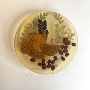 Vintage Design Gifts Inc Clear Acrylic Footed Trivet Baskets